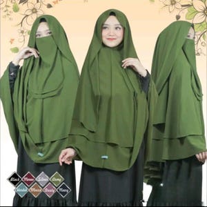 Instant khimar 3 layers hijab niqab set prayer hijab Islamic clothing