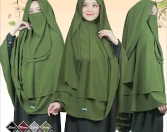 Instant khimar 3 layers hijab niqab set prayer hijab Islamic clothing