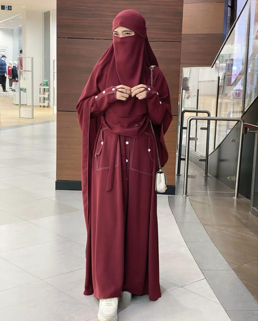 アバヤ セット ヒマール ニカブ / ヒジャブ 礼拝服 / イスラム教の女性