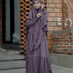 Islamic prayer dress/ Hijab prayer clothes/Abaya for hajj and umrah /Abaya set Khimar