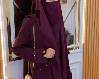 Abaya khimar niqab set, Muslim women's prayer dress, Hajj and Umrah Abaya