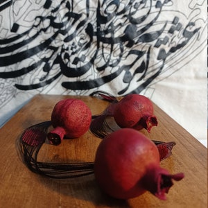 Natural dried Pomegranates Neckless, Fruit Jewelry, Fertility/ Anniversary Gift ،Valentin Gift, هدیه ولنتاین، انار خشک، یلدا