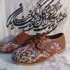 Handmade shoes enriched with Persian paisley pattern, Vintage Shoes, Ethnic Shoes، Valentin Gift, هدیه ولنتاین, FREE Exchange!