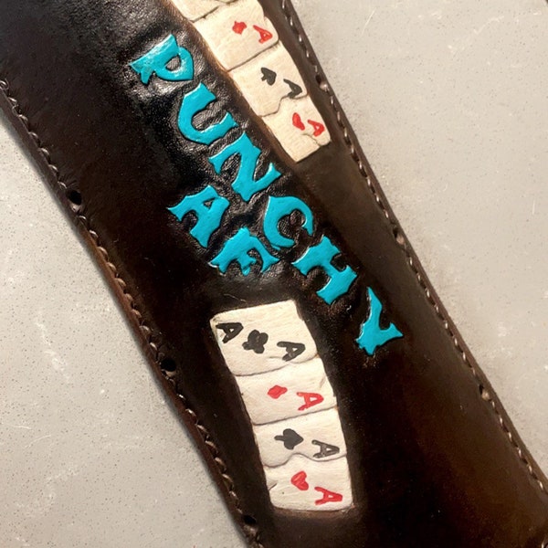 Western Steering Wheel Cover Tooled Leather Etsy