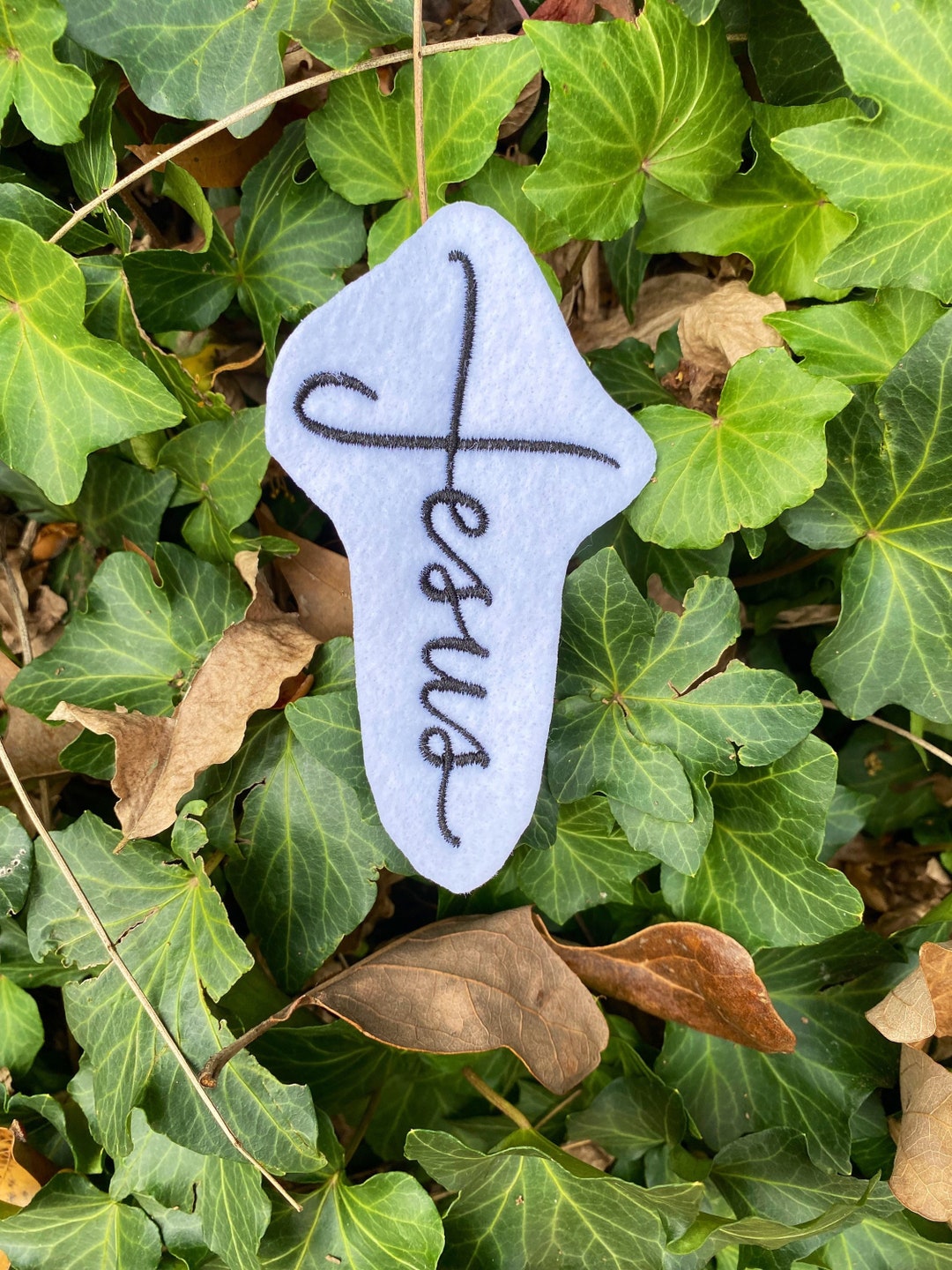 Scripted Cross Scripted Jesus Cross Patch for Faithful and Religious Apparel - Etsy