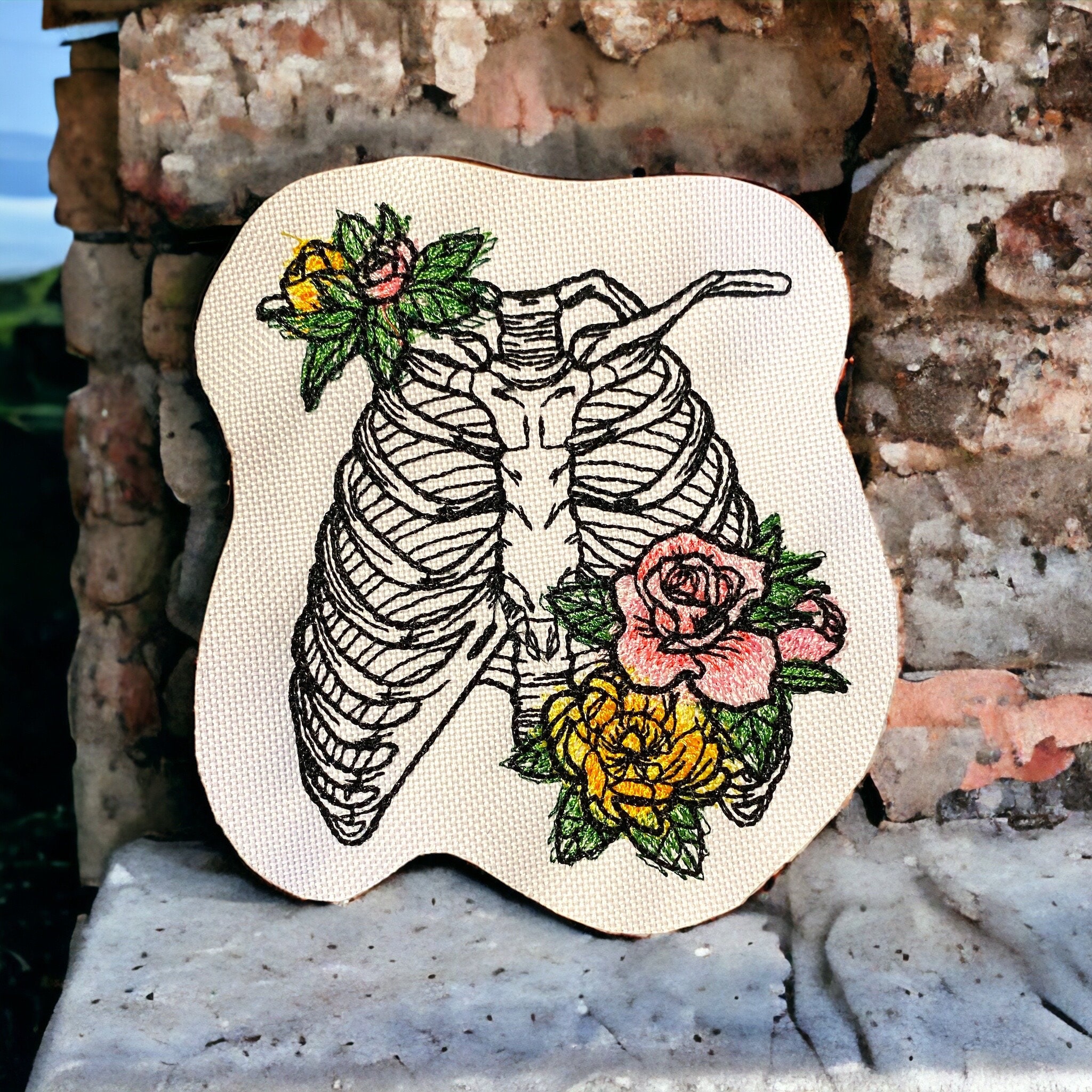 Anatomy Heart Iron on Patch, 3.5 Inch Heart,patch Heart,embroidery  Patch,sew on Patch, Funky Patch,cool Patches,hippy X-ray 