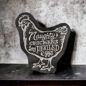 Funny Chickens Lay Deviled Eggs Patch - Chicken Patch/Iron On/Sew On - Patches For Hats, Bags