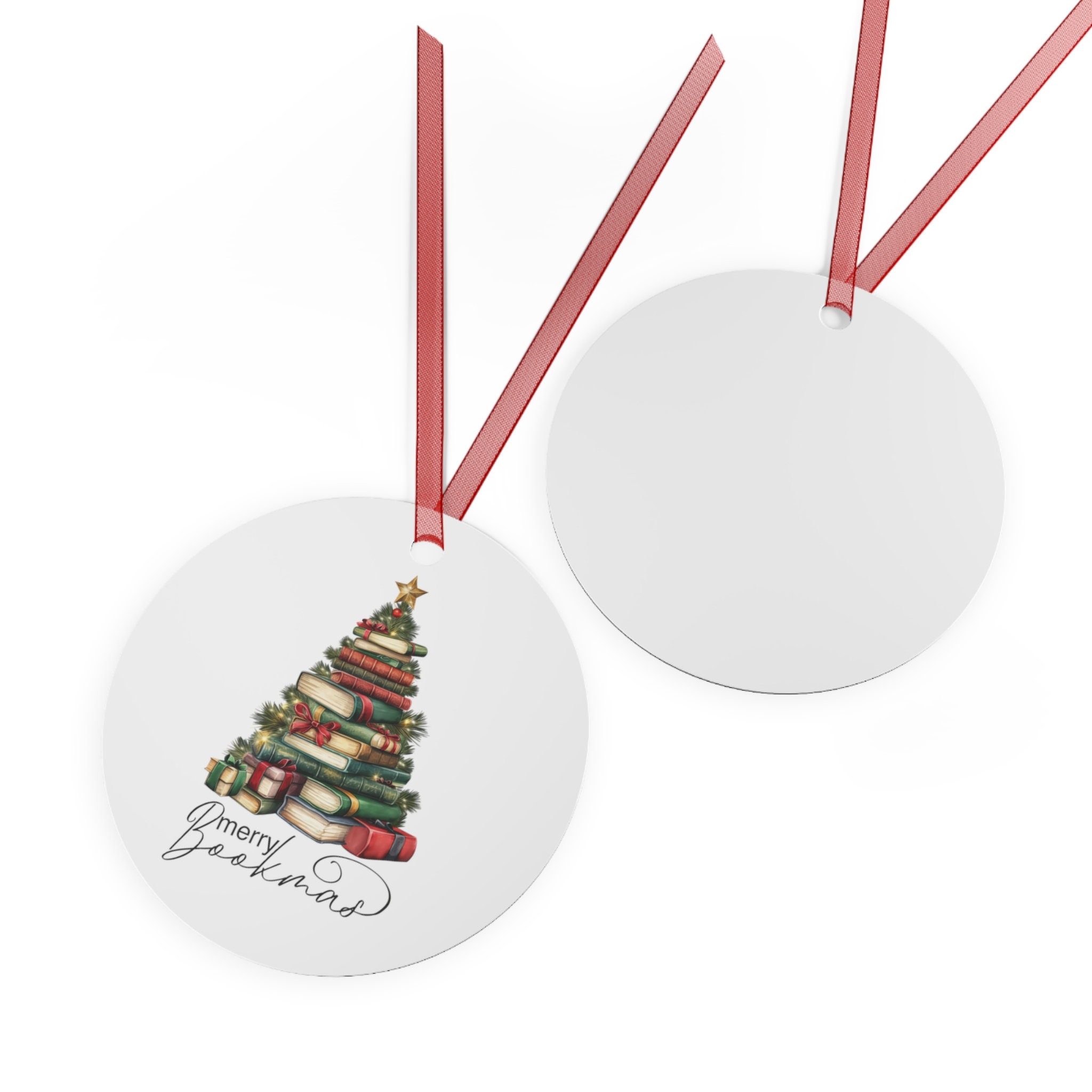 Merry Bookmas Christmas Ornament, Book Lover, Librarian Gift, Reading ...