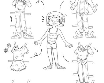 Boy Girl Paper Dolls | Etsy