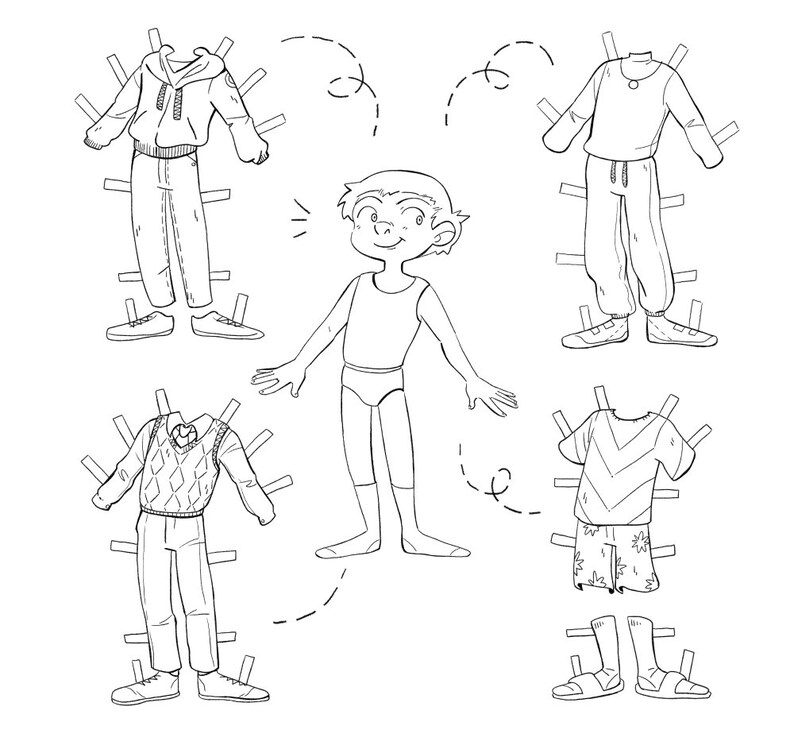 Printable Modern Paper Dolls Boy and Girl 8 Different - Etsy