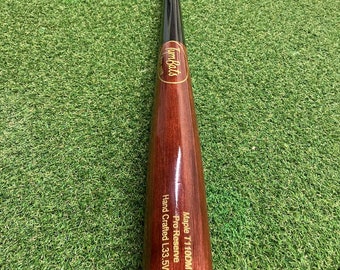 Pro Reserve T110DM maple baseball bat. 45-days warranty. Ink dot tested.