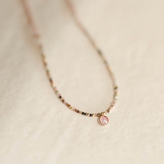 Etsy tourmaline necklace deals