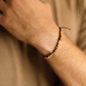Picture Jasper Beaded Bracelet · Men&#39;s Gemstone Jewelry · Lucky Stone Bracelet