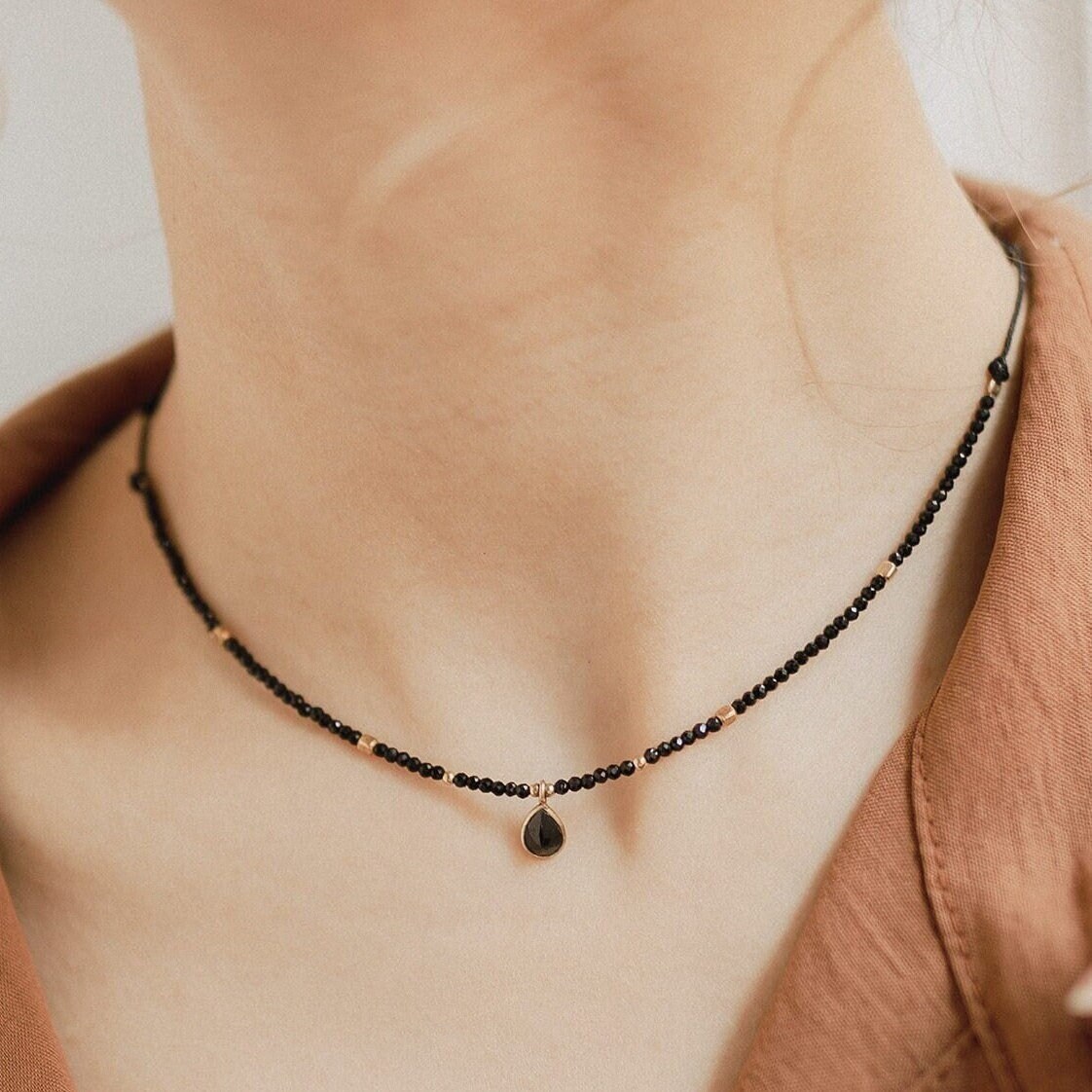 ネックレス・ペンダント LOVE ME MONSTER Black Spinel Choker 4BUK462 ☆人氣☆LOVE ME MONSTER☆Black Spinel Choker (LOVE ME