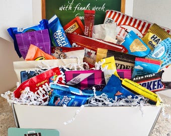 Finals Week Treat Box – College Student Survival Kit Snacks Care Package