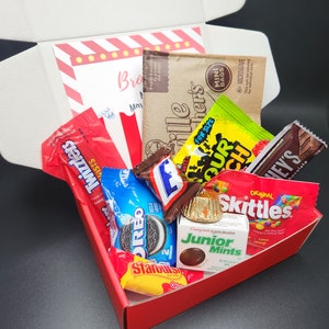 Mini Movie Night Box – Snack and Treat Gift Basket for Movie Lovers and Date Nights
