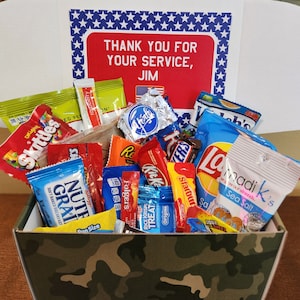 Military Care Package – Personalized U.S. Military/Veteran Gift for Deployment, Thank You For Your Service