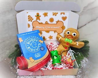 Christmas Dog Gift Box with Personalized Custom Message