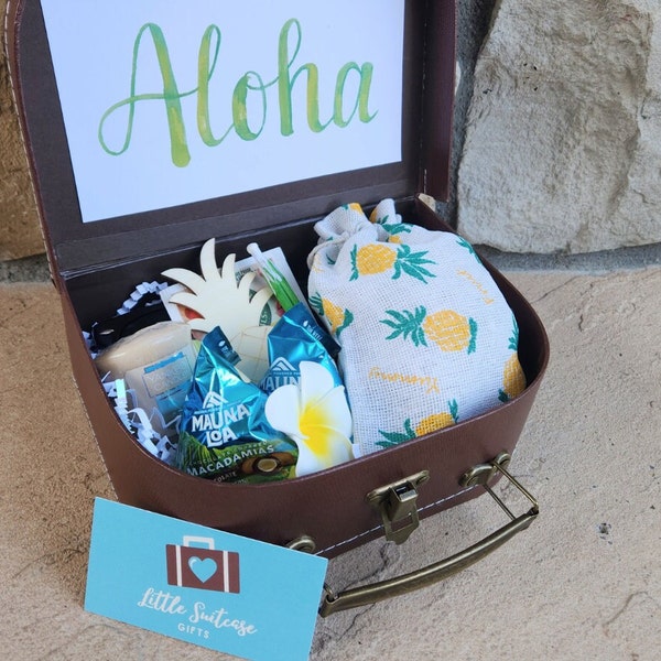 Little Luau Box | Tropical travel, just because, birthday gift, vacation gift, or coworker gift for team event