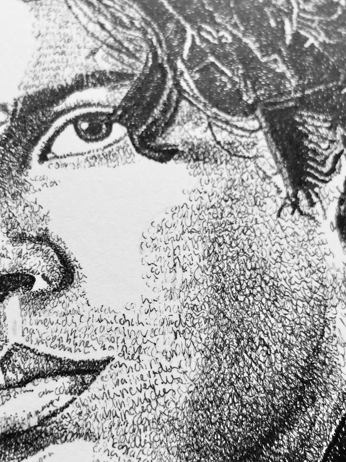 Cobra Kai Miguel Drawing/art made Out of Words Etsy