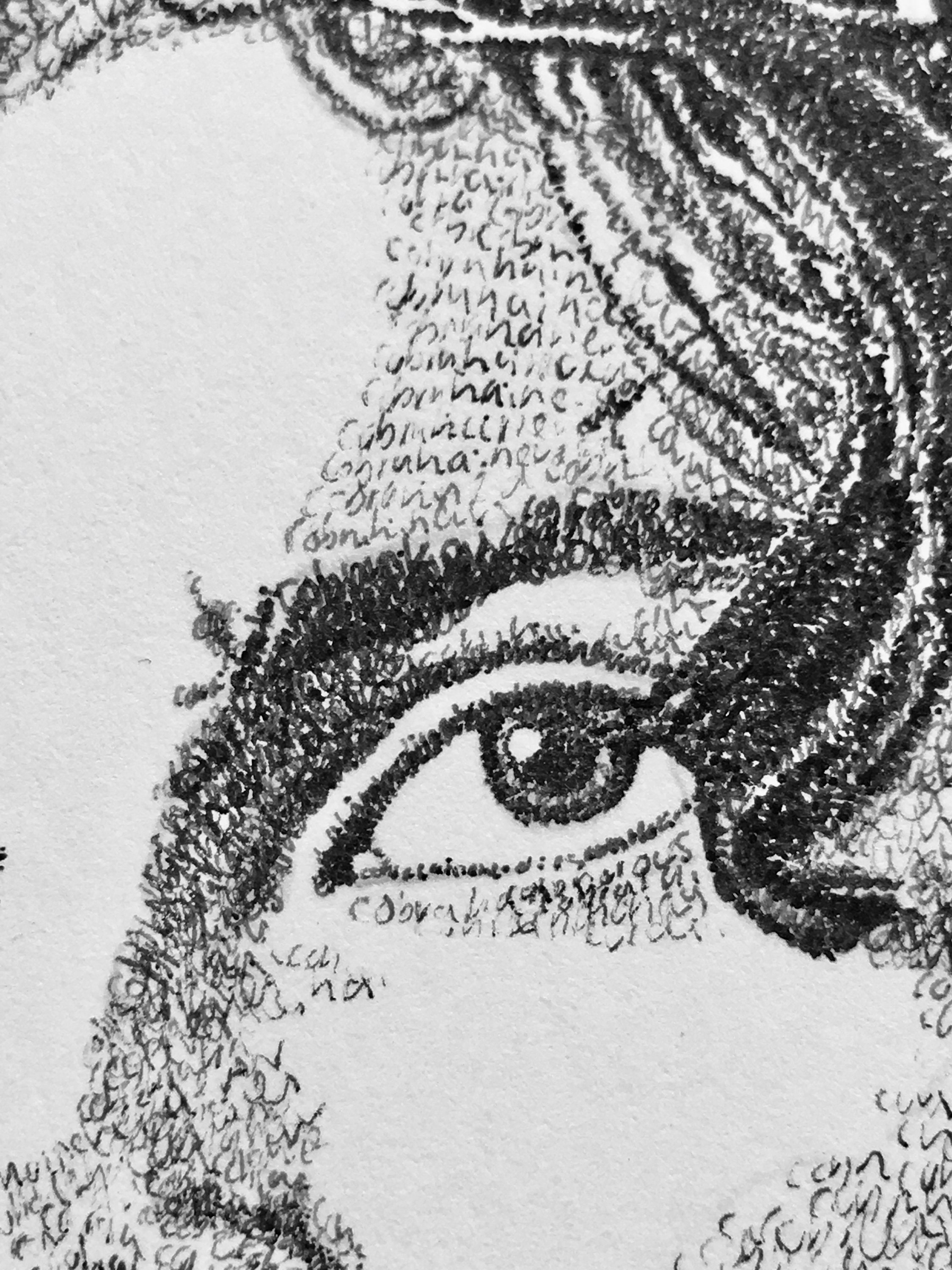 Cobra Kai Miguel Drawing/art made Out of Words Etsy