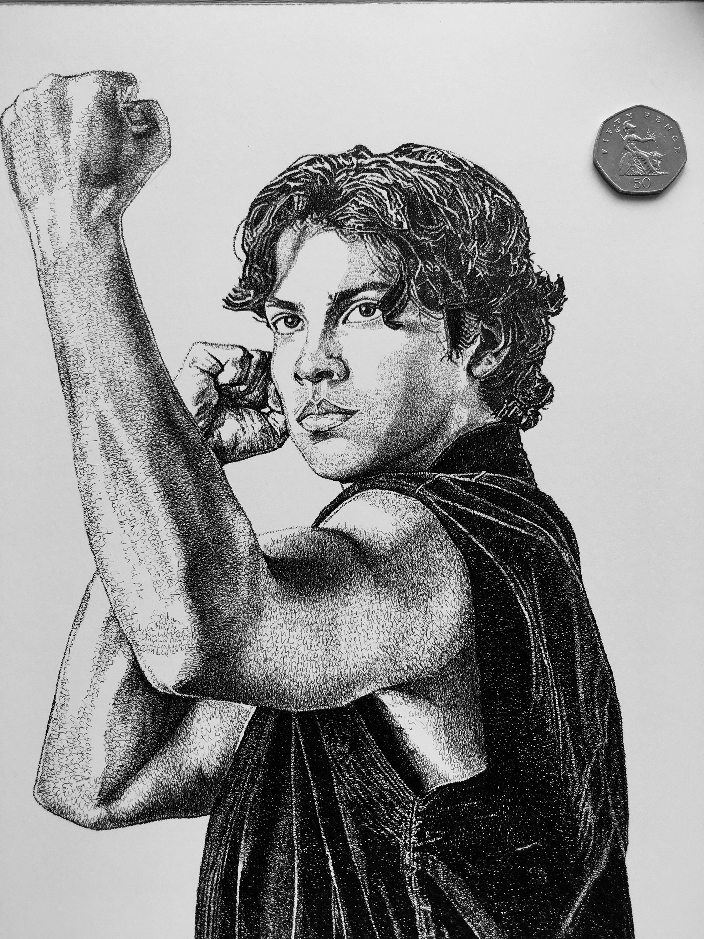 Cobra Kai Miguel Drawing/art made Out of Words Etsy