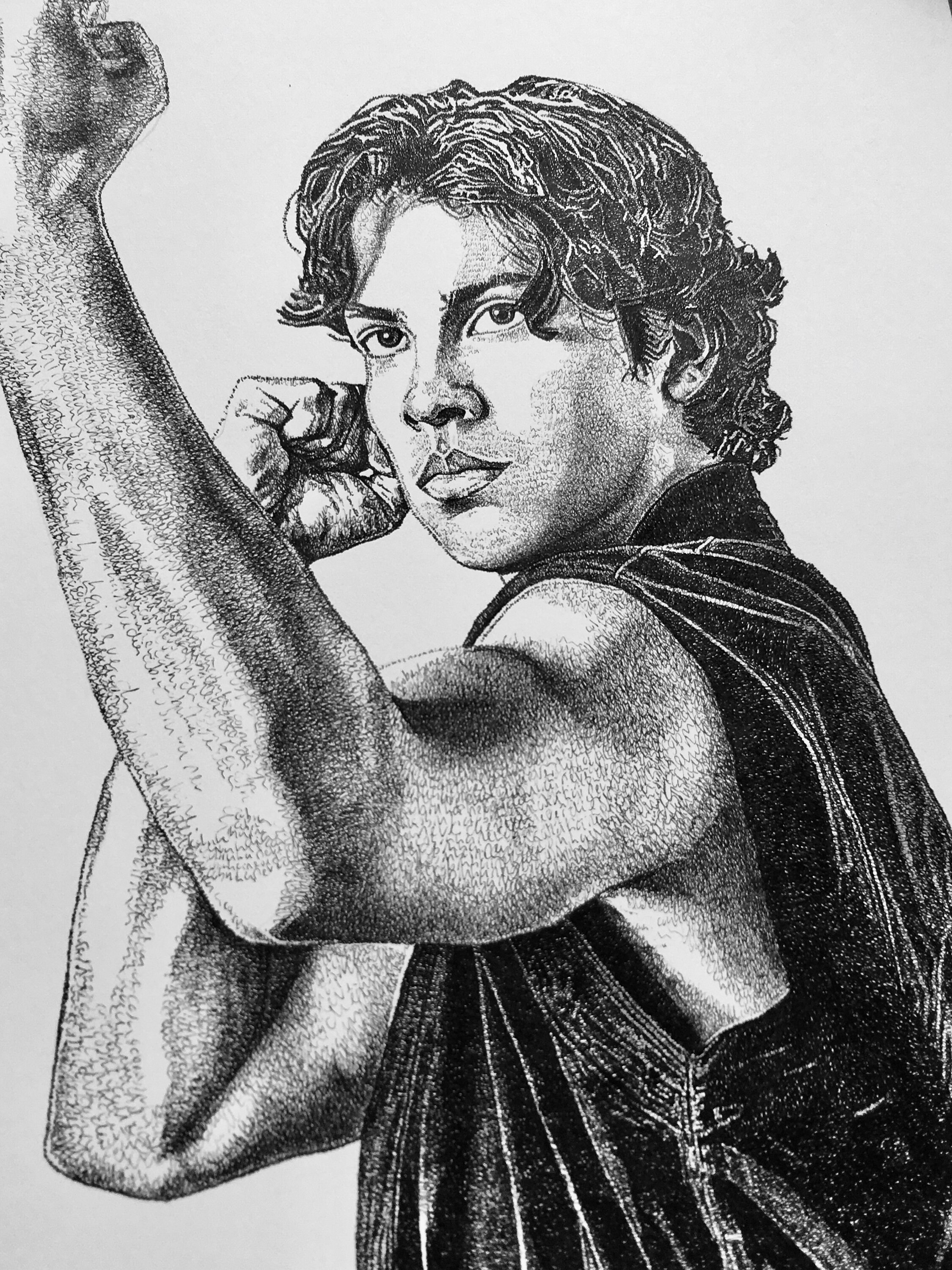 Cobra Kai Miguel Drawing/art made Out of Words Etsy