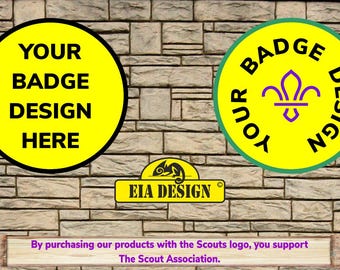 Personalised Printed Scouts Blanket Badge 95mm - 12 badges