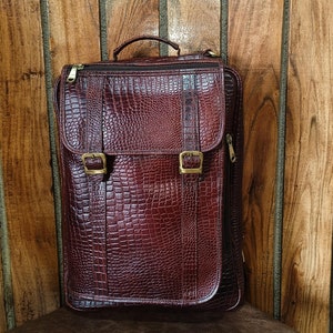 Sac à dos pour ordinateur portable en cuir véritable fait main|Sac convertible marron foncé pour homme|Sac de bureau élégant pour homme| Sac à dos pour hommes| Cadeau pour lui
