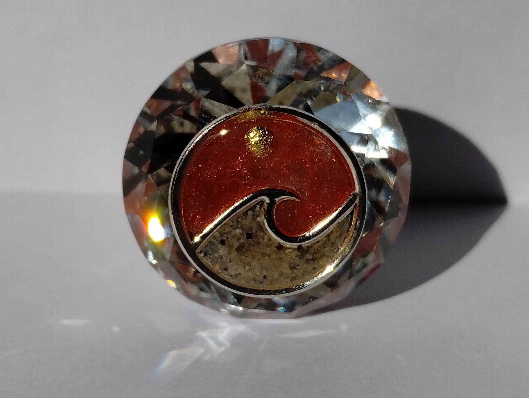 30mm Day Sun Wave Crystal Like Drawer Knob Featuring West