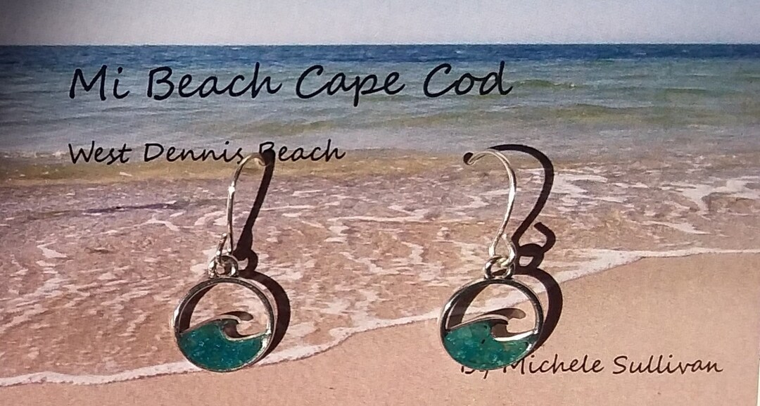 Wave Earrings Featuring Cape Cod Beach Sands, Massachusetts/various ...