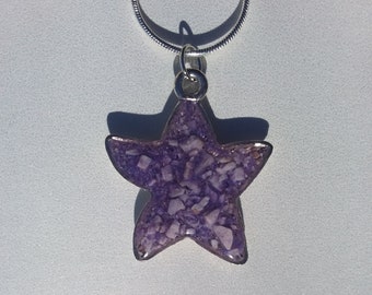 18" Starfish Pendant featuring West Dennis Beach Sand and/or Cape Cod Wampum