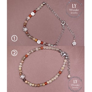 Dainty Ghost Phantom Quartz, Bracelet, Gift for Her, Girls, Mum, Women