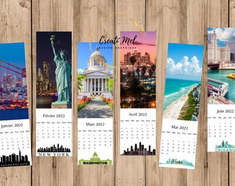 Bookmarks United States - calendar 2022