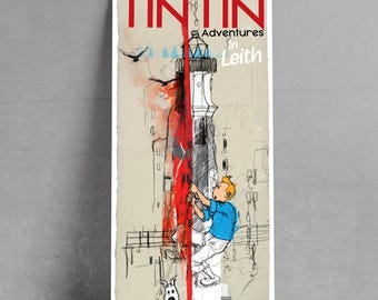 The Lighthouse, Tintin, Newhaven, Leith, Edinburgh City, Scotland, Print, small, medium, large