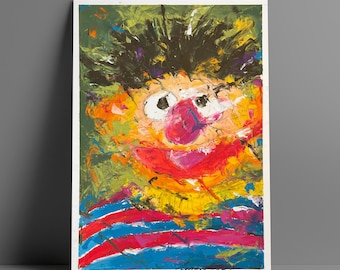 Ernie, Sesame Street, original painting, Print, A4, A3, A3+, A2