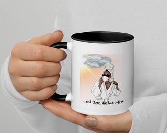 And Then She Had Coffee Mug – Two-Tone Good Vibes Only Cup For Her, 11 oz