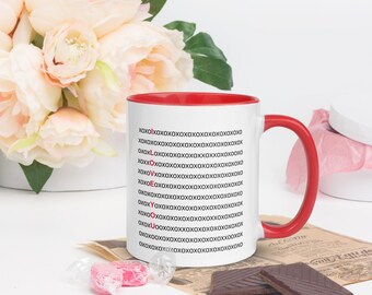XOXO I Love You Mug, Valentine Coffee Cup, Two-tone Red or Black  Ceramic Drinkware