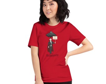 Horror Fan Gift - Humorous Vampire T-Shirt: Will Work for AB Negative 100%  cotton