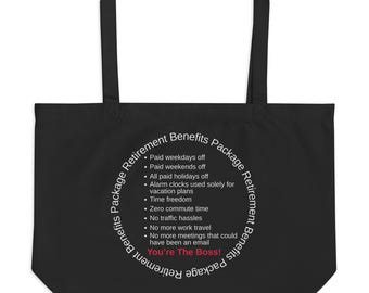 Funny Retirement Tote, Gift Bag for Retiree, Coworker Farewell, Retired Life, Office Humor