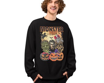 Monster Mash Graphic Sweatshirt: Oversized Halloween Crewneck