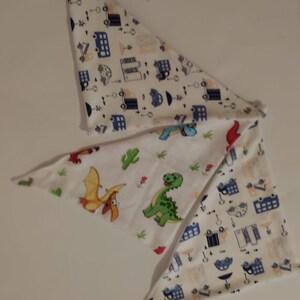 Baby Reversible Bibs, Handmade Organic Cotton Bibs, Baby Girl Boy, Baby Shower Gift, Baby Bib Bandanas,