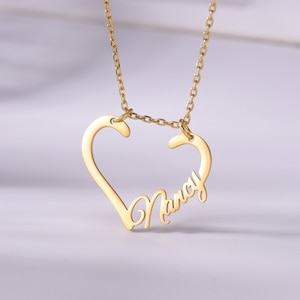 Benutzerdefinierte Name Halskette Halter Ring Hochzeit, personalisierte Herz Ring Wächter Anhänger, Verlobungsring Wächter Name Halskette, Ring Halter Schmuck