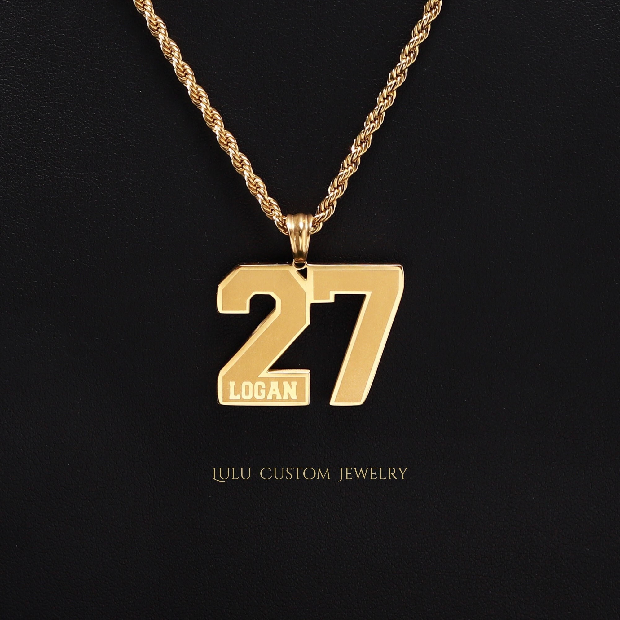 Custom Number Necklace Sport Number Necklace for Men Custom Etsy
