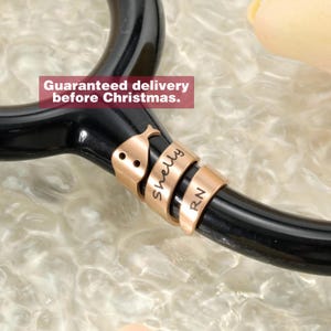 Personalized Snake Stethoscope ID Tag-Custom RN Stethoscope Charm-Stethoscope Ring for Graduation-Gift for Doctor Medical Student-Christmas