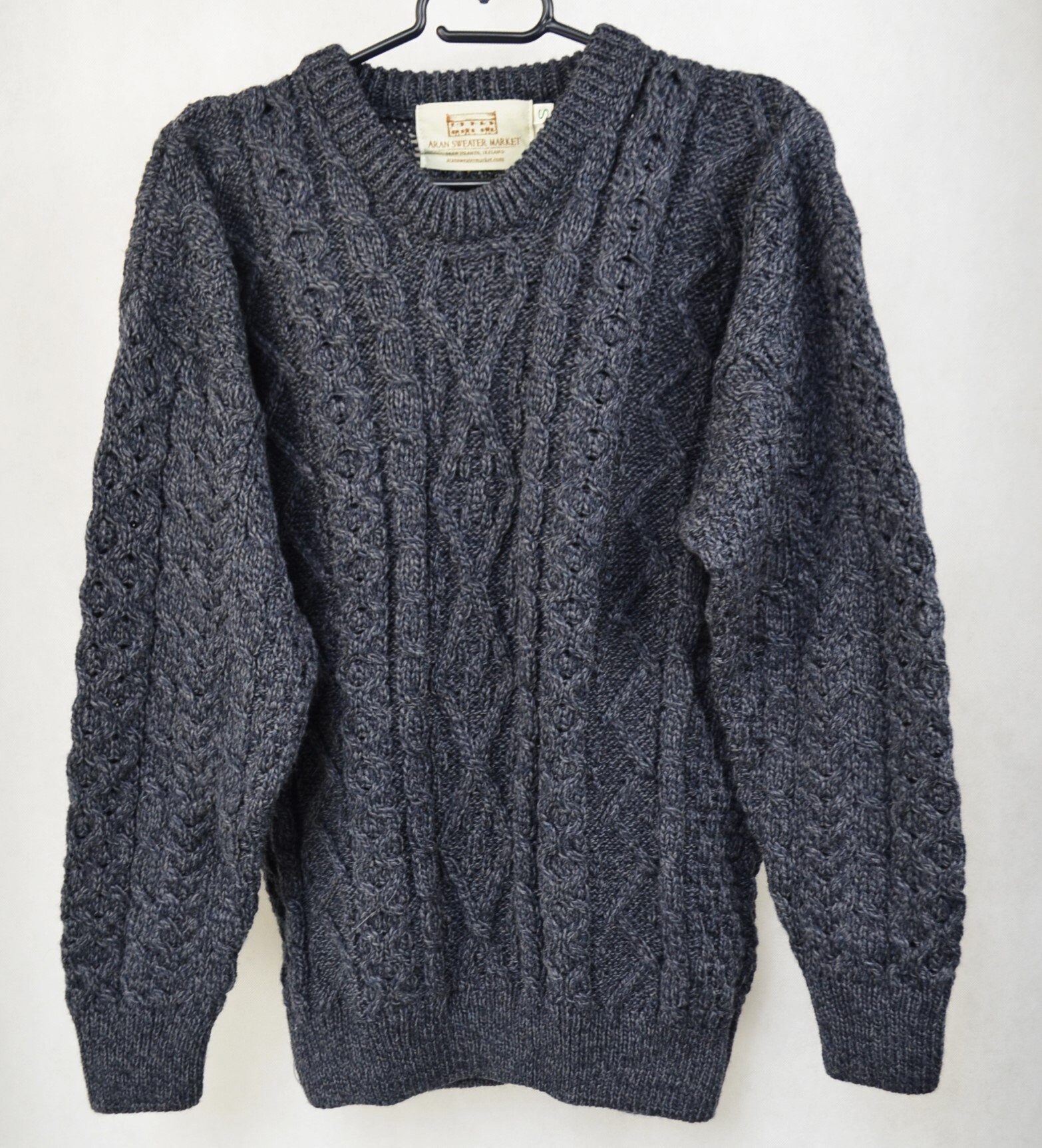 Aran Sweater Market Woolen Sweater Size S Etsy