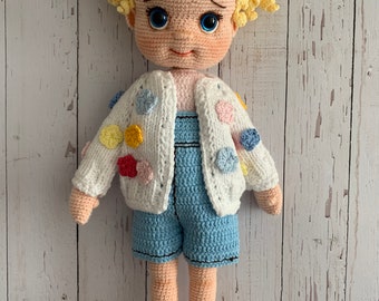 Rosie Doll Crochet Pattern by ncl.karaca, little girls toy, PDF Tutorial, Lily Amigurumi Doll Pattern