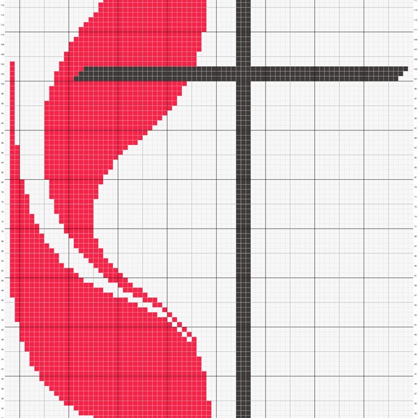 United Methodist Church Chart Pattern for Graphgan, Afghan, Baby Blanket or Throw