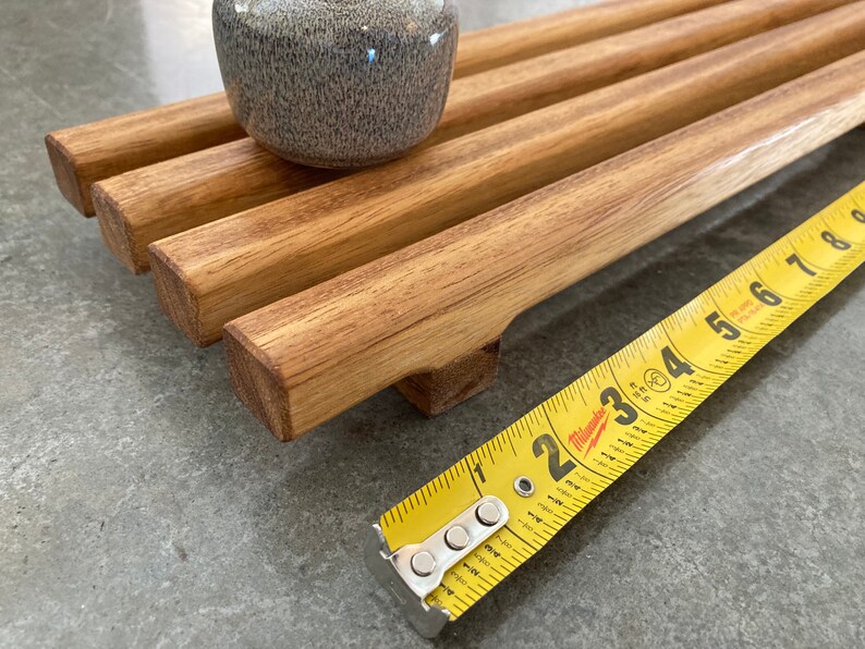 Slatted Teak Bathtub Caddy Bath Tray Caddy Etsy