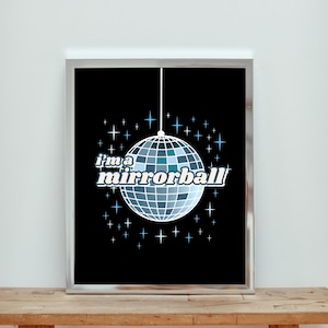 mirrorball poster, disco ball poster - taylor